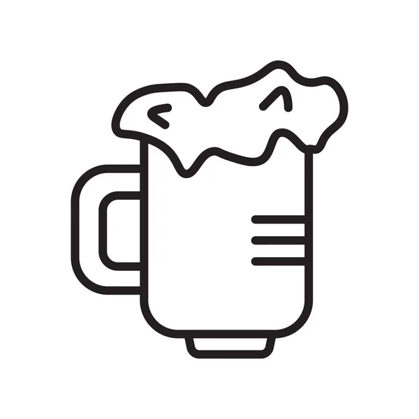 Icono de cerveza vector aislado sobre fondo blanco, signo de cerveza, línea — Vector de stock