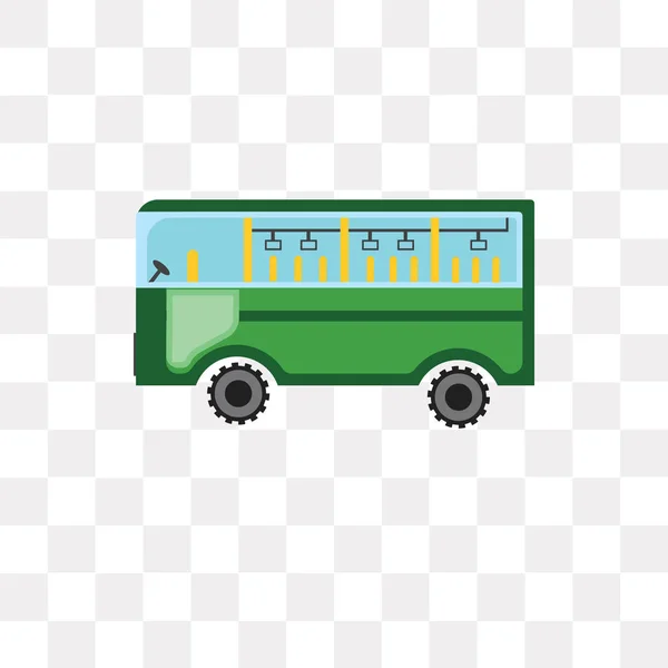 투명 한 배경, 버스 로고 des에 고립 된 버스 벡터 아이콘 — 스톡 벡터