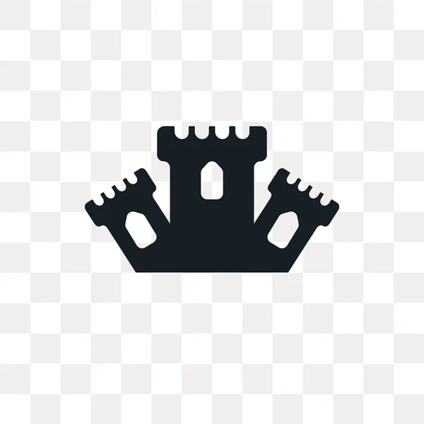 Ícone Vetor Castelo Isolado Fundo Transparente Conceito Logotipo Castelo —  Vetores de Stock