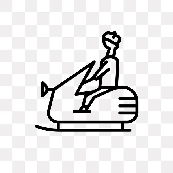 Icône Vectorielle Motoneige Isolée Sur Fond Transparent Concept Logo Motoneige — Image vectorielle