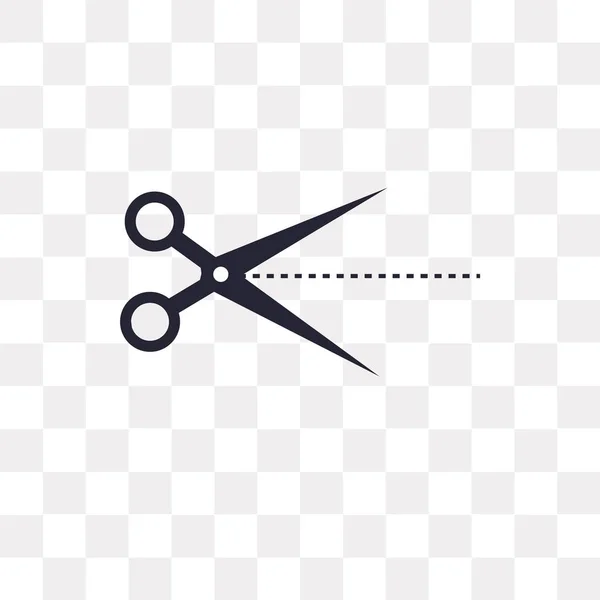 Izolované Průhledné Pozadí Koncept Loga Nůžky Nůžky Vektorové Ikony — Stockový vektor