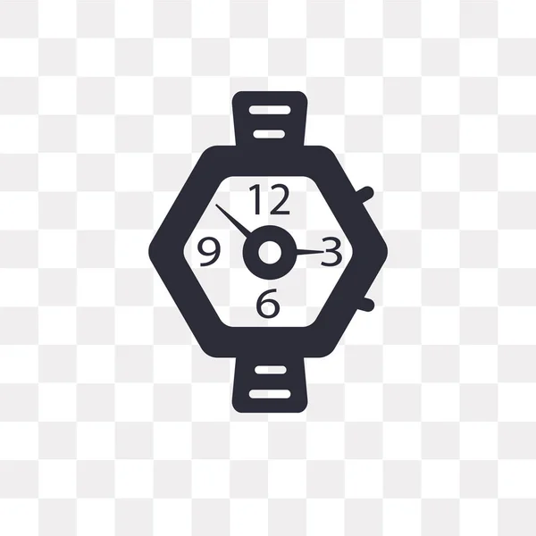 Oglądaj Wektor Ikona Białym Tle Przezroczystym Tle Koncepcja Logo Watch — Wektor stockowy