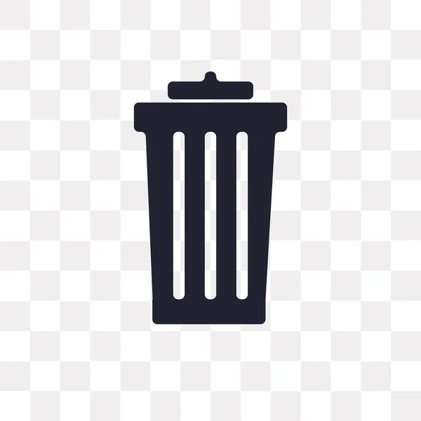 Garbage Vector Icon Isolated Transparent Background Garbage Logo Concept — Stock Vector