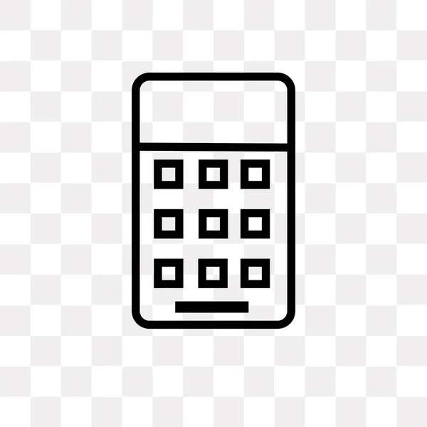 Calculadora icono vectorial aislado sobre fondo transparente, Calcu — Vector de stock