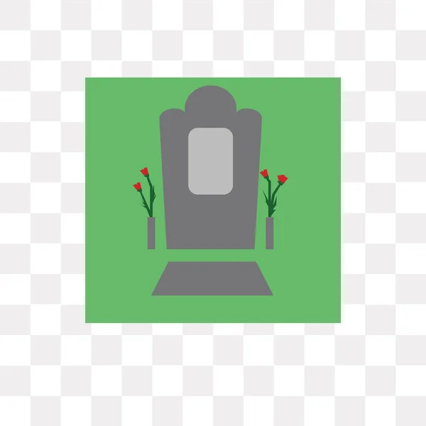 Cementery vector icon isolated on transparent background, Cement — Stock Vector