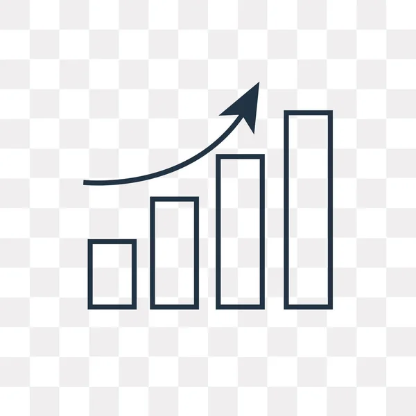 Vector pictogram geïsoleerd op transparante achtergrond winst, winst logo ontwerp — Stockvector