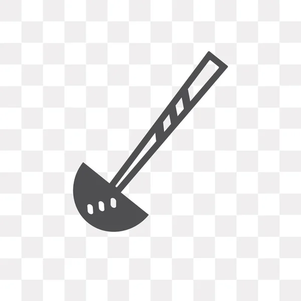 Ladle vector icono aislado sobre fondo transparente, logotipo de la cuchara — Vector de stock