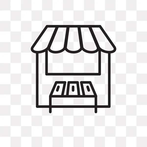 Icono del vector de la tienda aislado sobre fondo transparente, diseño del logotipo de la tienda — Archivo Imágenes Vectoriales