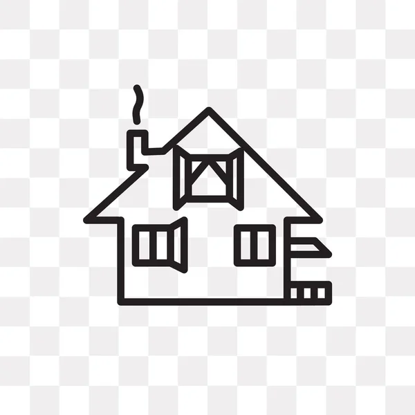 Casa Icono Vectorial Aislado Sobre Fondo Transparente Concepto Logotipo Casa — Archivo Imágenes Vectoriales