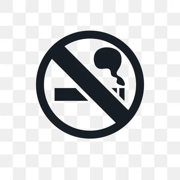 Kein Raucher Vektor Symbol Auf Transparentem Hintergrund Kein Raucher Logo — Stockvektor