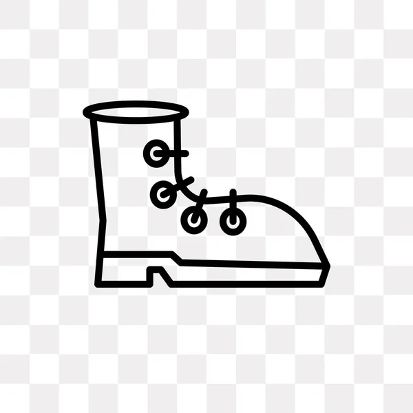 Ikon Boot Vektor Diisolasi Latar Belakang Transparan Konsep Logo Sepatu - Stok Vektor
