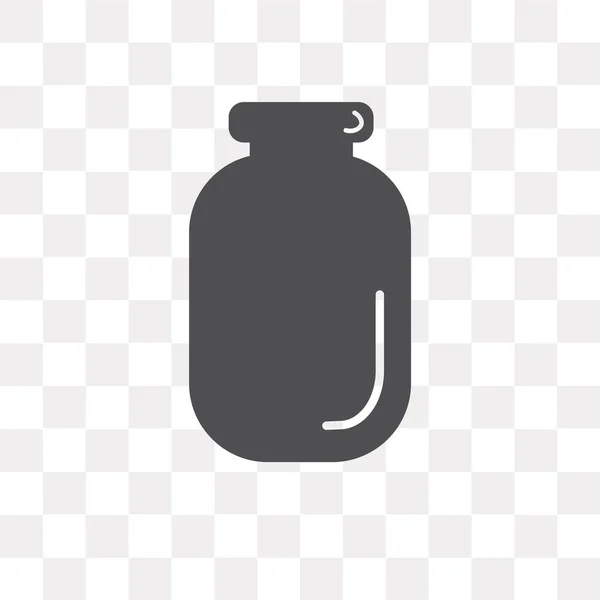 Jar vector pictogram geïsoleerd op transparante achtergrond, Jar logo des — Stockvector