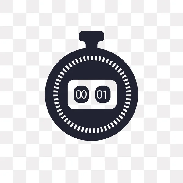 Stoppuhr Vektorsymbol Isoliert Auf Transparentem Hintergrund Stoppuhr Logo Konzept — Stockvektor