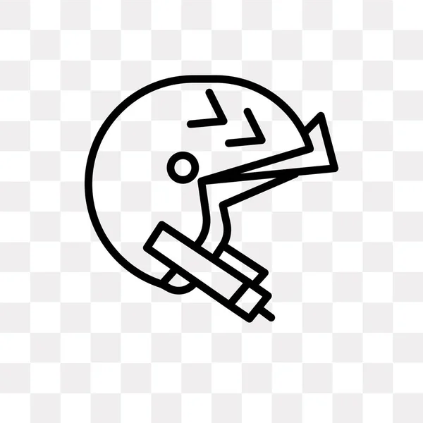 Icono Vector Casco Aislado Sobre Fondo Transparente Concepto Logotipo Casco — Archivo Imágenes Vectoriales