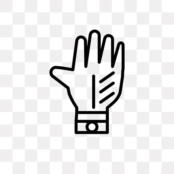 Guantes Icono Del Vector Aislado Sobre Fondo Transparente Guantes Concepto — Vector de stock