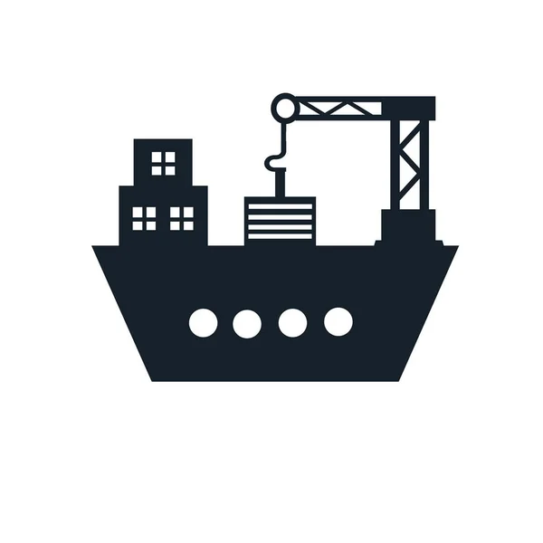 Frachtschiff Icon Vektor Isoliert Auf Weißem Hintergrund Frachtschiff Transparentes Schild — Stockvektor