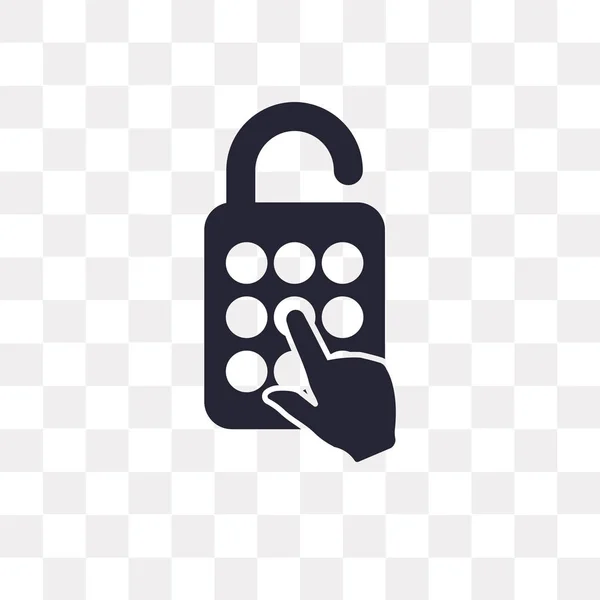 Padlock Vector Icon Isolated Transparent Background Padlock Logo Concept — Stock Vector