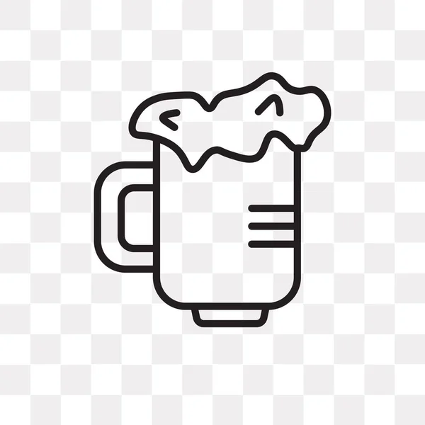 Icono de vector de cerveza aislado sobre fondo transparente, diseño del logotipo de cerveza — Vector de stock