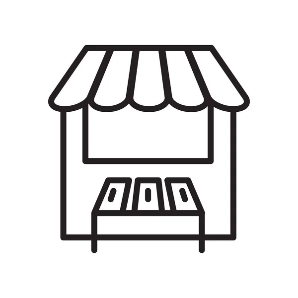 Vettore icona Store isolato su sfondo bianco, segno Store, lin — Vettoriale Stock