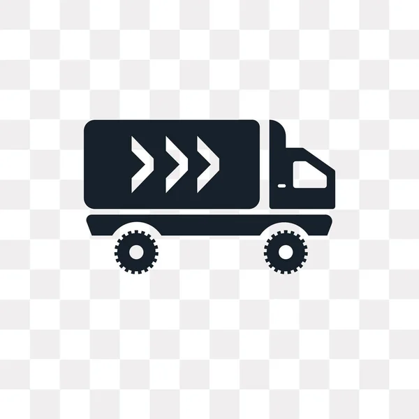 ट्रक वेक्टर प्रतीक पारदर्शी पृष्ठभूमि पर अलग, ट्रक लोगो डिजाइन — स्टॉक वेक्टर