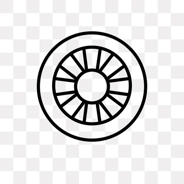 Saydam arka plan üzerinde tekerlek logo tasarımı izole tekerlek vektör simgesi — Stok Vektör
