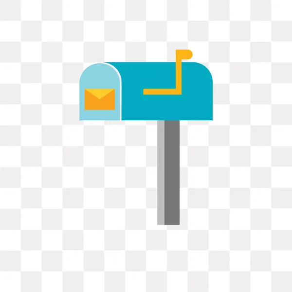 Vak Vector Postpictogram Geïsoleerd Transparante Achtergrond Mail Box Logo Concept — Stockvector