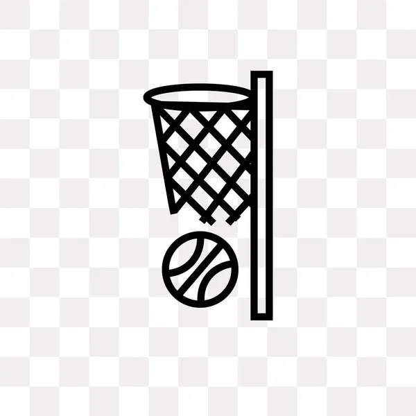 Basketballkorb Vektorsymbol Isoliert Auf Transparentem Hintergrund Basketballkorb Logo Konzept — Stockvektor