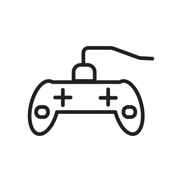 ゲームパッド アイコン ベクトルの分離の白い背景 ゲームパッド透明な記号 線形シンボルと輪郭のスタイルでストローク設計要素 — ストックベクタ
