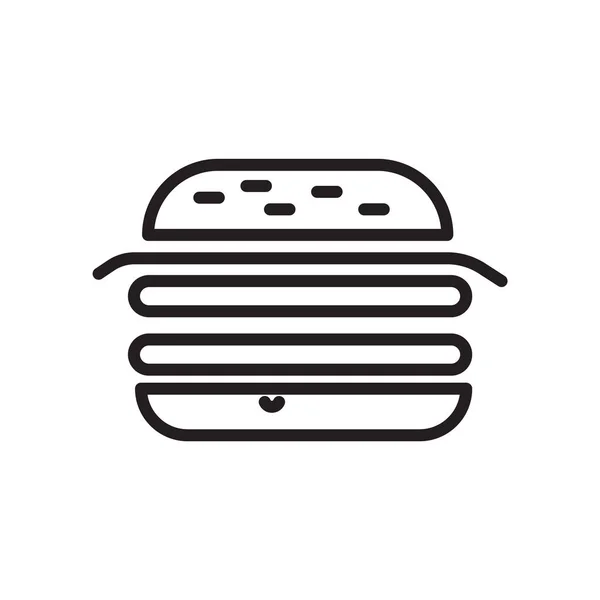 Burger ikonen vektor isolerad på vit bakgrund, Burger sign, l — Stock vektor