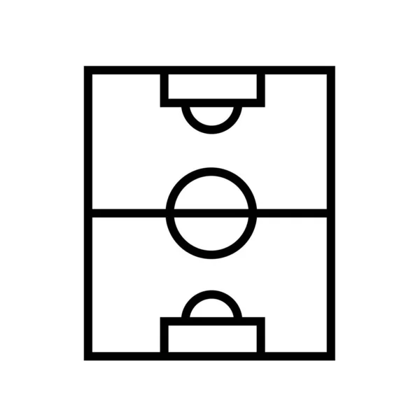 Voetbal Veld Pictogram Vector Geïsoleerd Witte Achtergrond Voetbalveld Transparante Teken — Stockvector