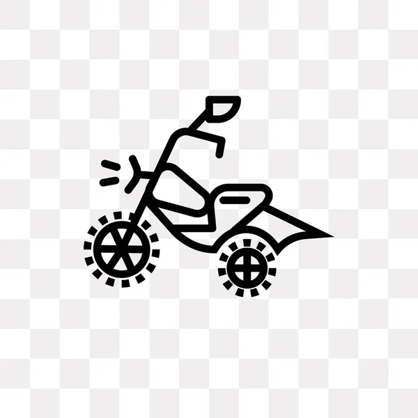 Motorcross vector pictogram geïsoleerd op transparante achtergrond, Motocross logo ontwerp — Stockvector