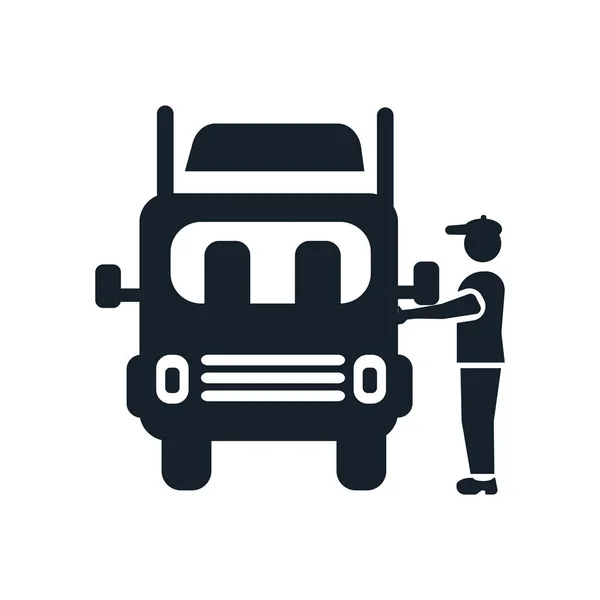 Vrachtwagen pictogram vector geïsoleerd op een witte achtergrond, Truck teken — Stockvector