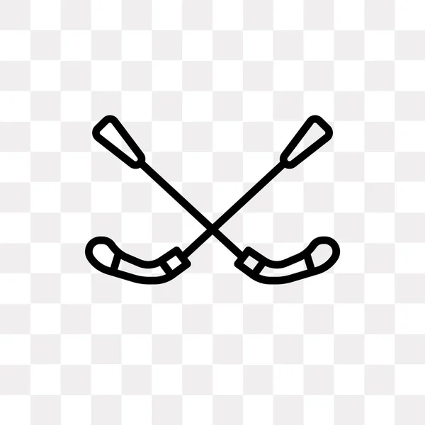 Hockeystick Vector Pictogram Geïsoleerd Transparante Achtergrond Hockeystick Logo Concept — Stockvector