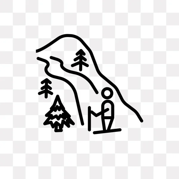 Значок Лыжного Вектора Прозрачном Фоне Концепция Лыжного Логотипа — стоковый вектор