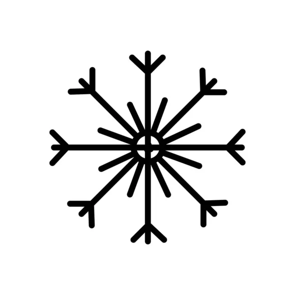 Vector Icono Copo Nieve Aislado Sobre Fondo Blanco Signo Transparente — Vector de stock