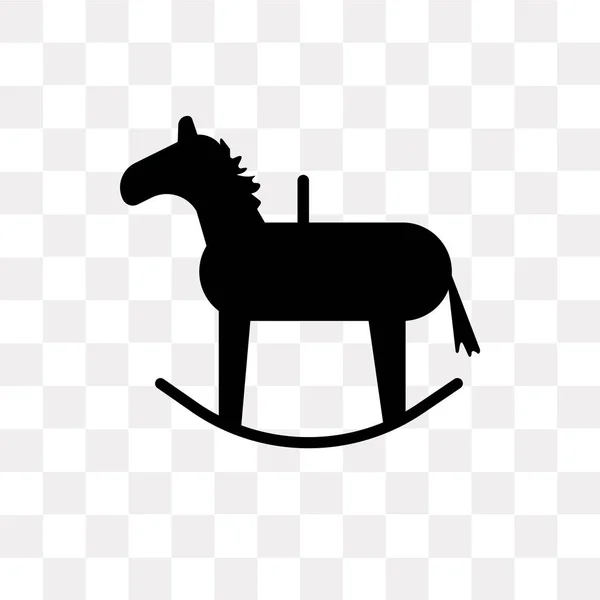 Rocking Cavallo Vettoriale Icona Isolato Sfondo Trasparente Rocking Cavallo Logo — Vettoriale Stock