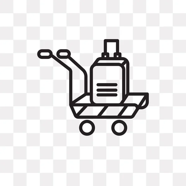 Bagage Vector Pictogram Geïsoleerd Transparante Achtergrond Bagage Logo Concept — Stockvector