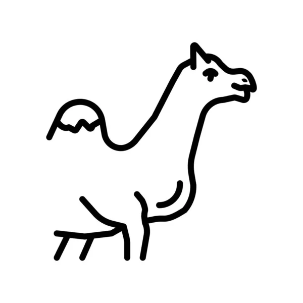 Kamel Ikonen Vektor Isolerad Vit Bakgrund Kamel Transparent Skylt — Stock vektor