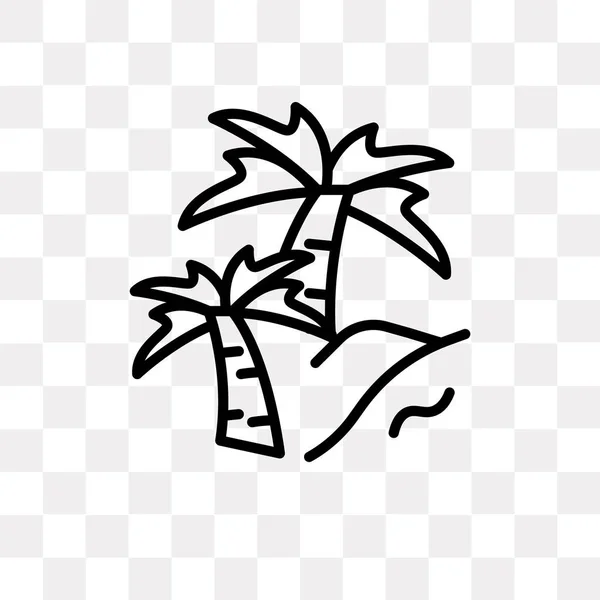 Icône Vectorielle Palm Islands Isolée Sur Fond Transparent Concept Logo — Image vectorielle