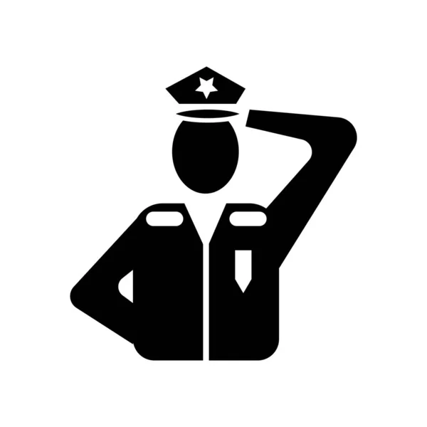 Policeman Icon Vector Isolated White Background Policeman Transparent Sign — Stock Vector