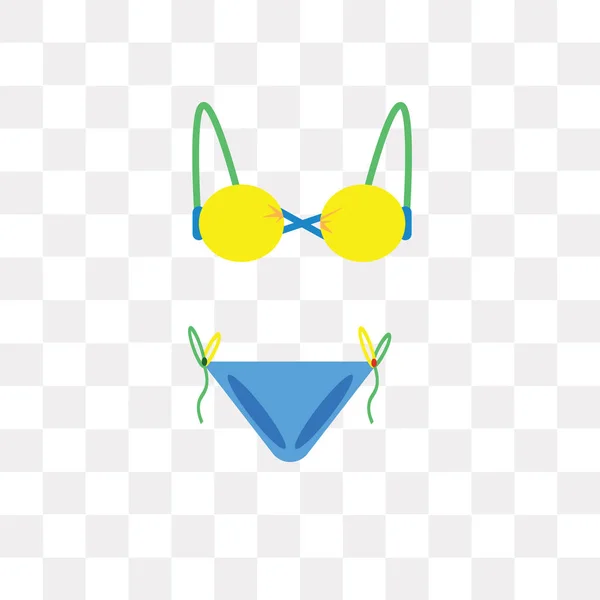 Icona vettoriale del bikini isolata su sfondo trasparente, Bikini lo — Vettoriale Stock