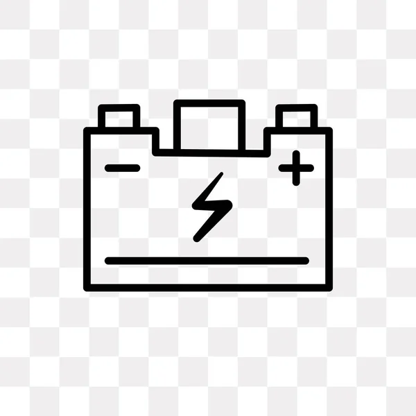 Vector Accupictogram Geïsoleerd Transparante Achtergrond Batterij Logo Concept — Stockvector