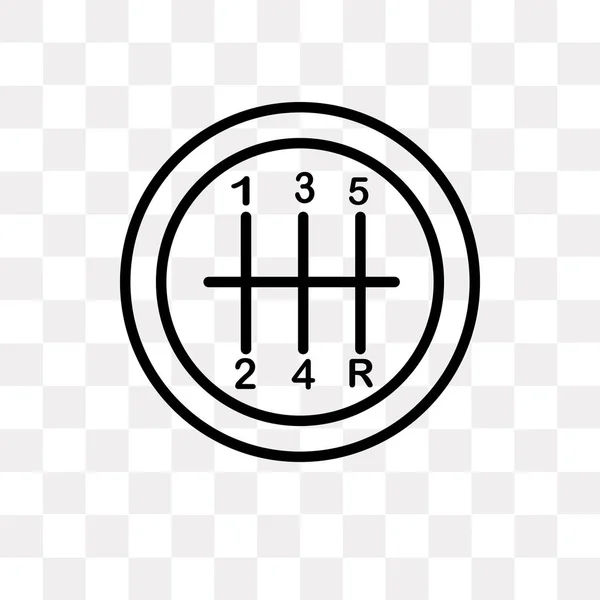 Versnellingspook vector pictogram geïsoleerd op transparante achtergrond, versnellingspook logo ontwerp — Stockvector