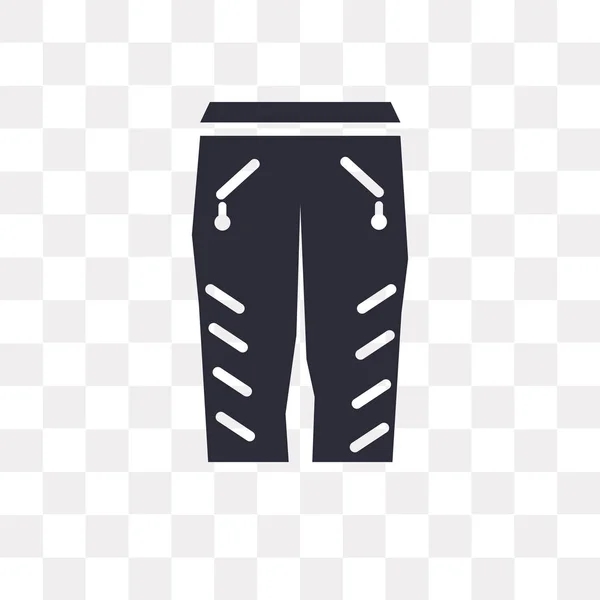 裤子矢量图标隔离在透明背景 裤子徽标概念 — 图库矢量图片