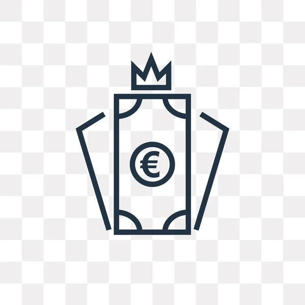 Money vector icon isolated on transparent background, Money logo design — Stock Vector