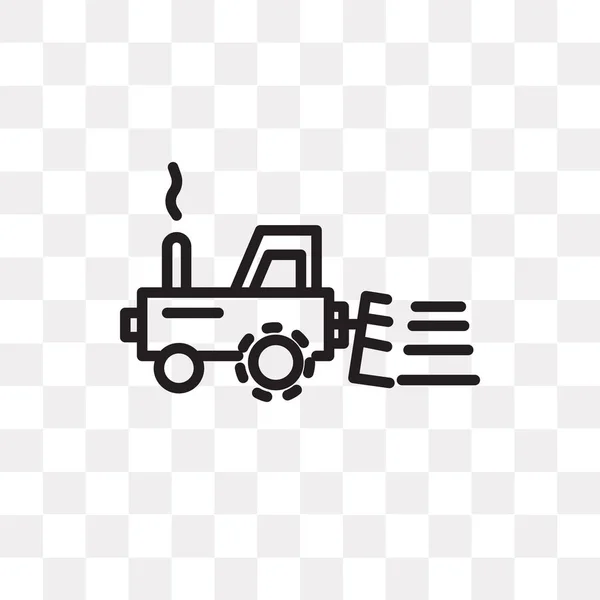 Tractor Vector Icono Aislado Sobre Fondo Transparente Tractor Logo Concepto — Archivo Imágenes Vectoriales