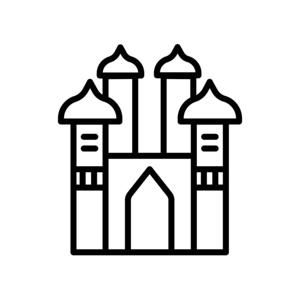 Мечеть Иконка Вектор Изолирован Белом Фоне Мечеть Прозрачный Знак — стоковый вектор