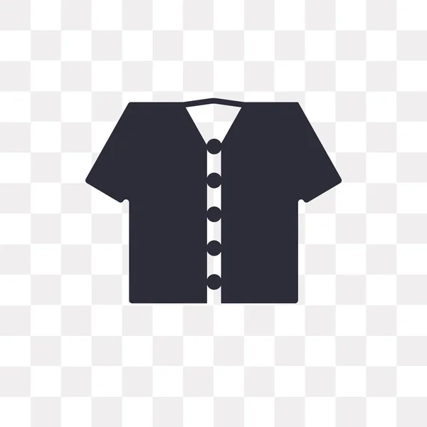 衬衫矢量图标隔离在透明背景 衬衫徽标概念 — 图库矢量图片