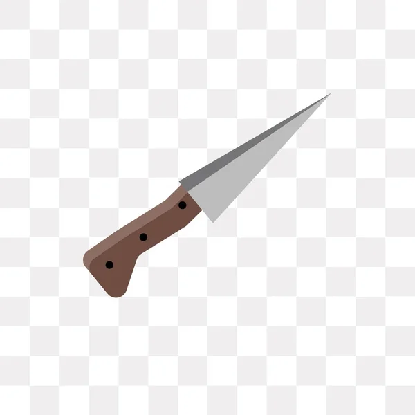 Icono del vector del cuchillo aislado sobre fondo transparente, logotipo del cuchillo — Vector de stock