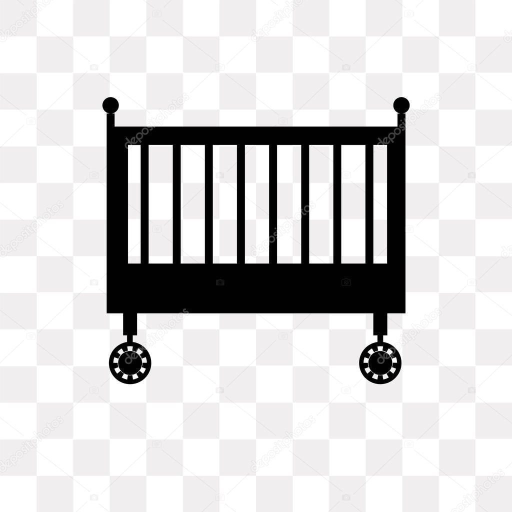 Cradle vector icon isolated on transparent background, Cradle logo concept